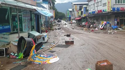 [더뉴스] 물은 빠졌지만 태풍에 또 긴장...화개장터 현장 상황은? / YTN