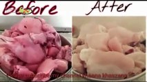 Easy Way To Wash Chicken Meat|   چکن سے غیر ضروری خون کو آسانی سے صاف کرنے کا آسان طریقہ