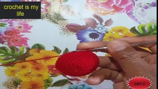 How To Make Crochet Amigurumi  Rose Flower (Part2) Tutorial English Free Pattern For Beginner's