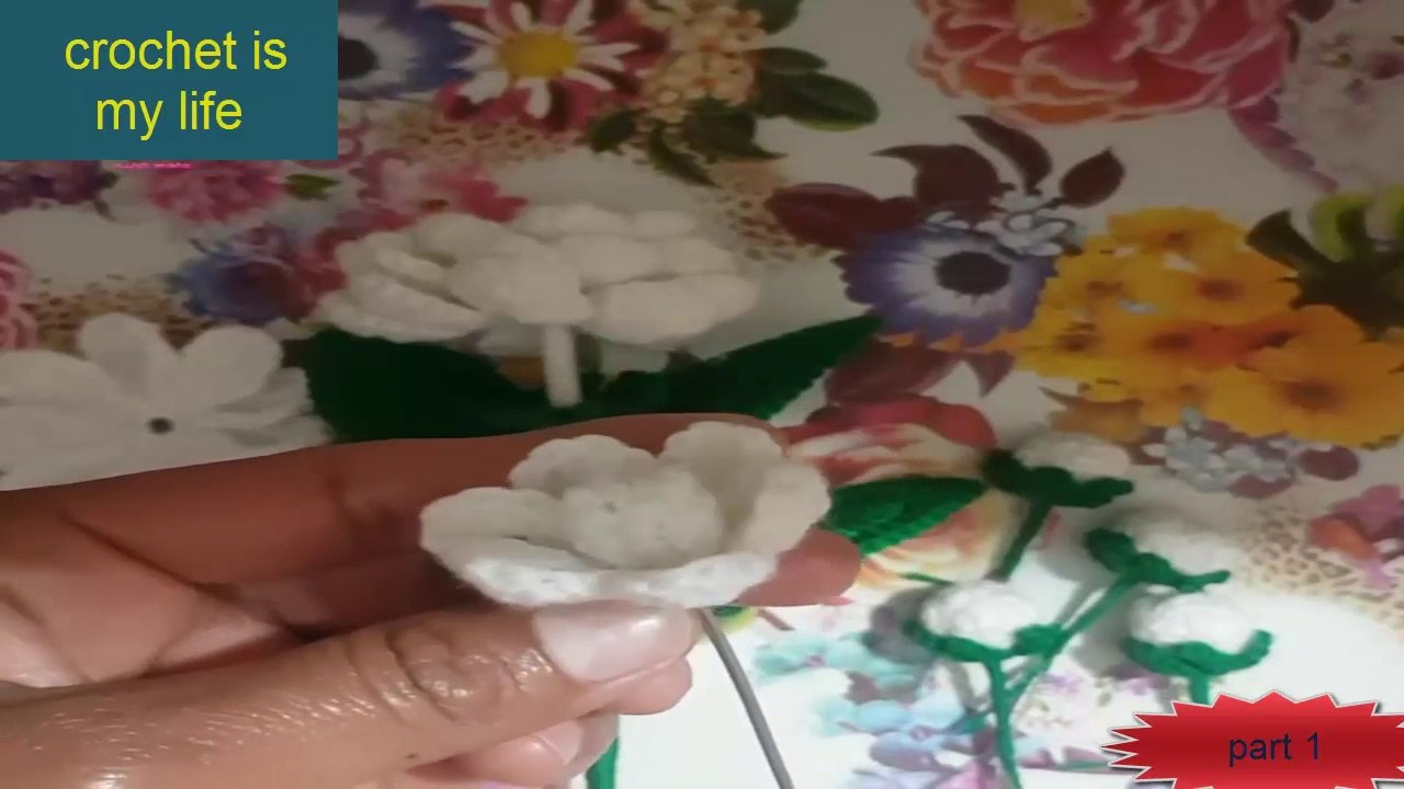 How To Make Crochet Amigurumi  Jasmine Flower Tutorial English Free Pattern For Beginner's