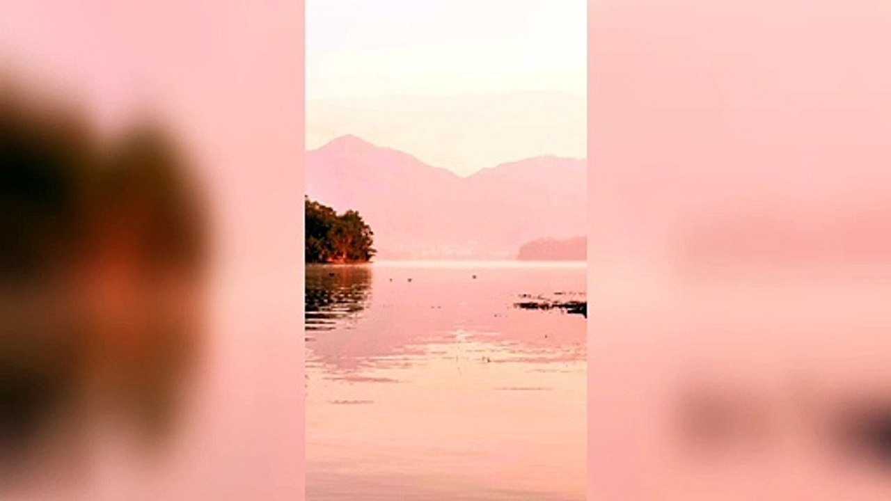 Sunset on dam