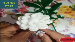 How To Make Crochet Amigurumi Jasmine Flower (Part3) Tutorial English Free Pattern For Beginner's