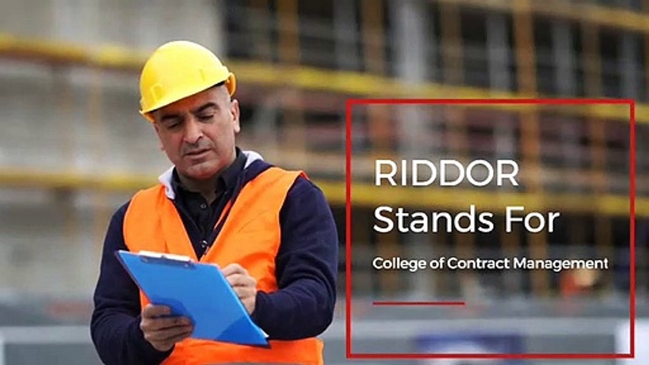 RIDDOR Stands For