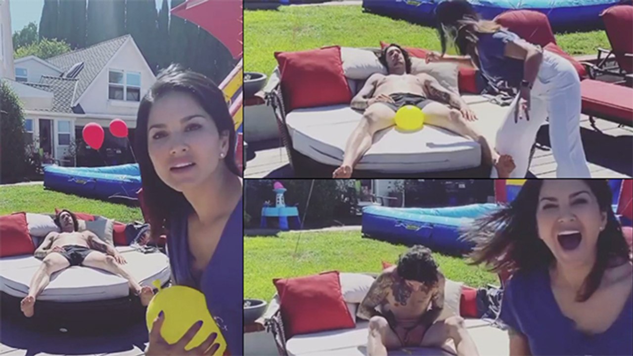 Sunny Leone's FUNNY PRANK On Husband Daniel