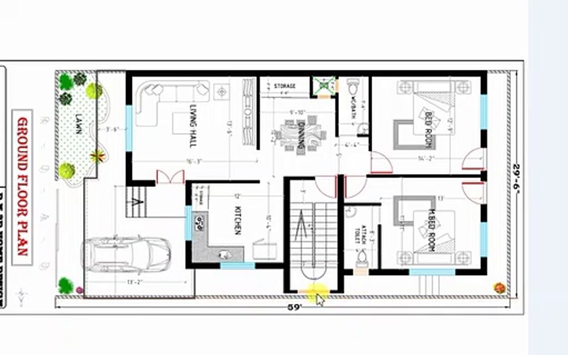 29.5 x 59 ft ,HOUSE PLAN ,DETAILS IN HINDI
