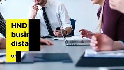 hnd business management distance learning