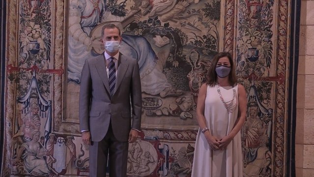 El Rey inicia con Francina Armengol las audiencias con autoridades de Baleares