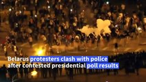 Police, protesters clash in Belarus after claims of rigged election