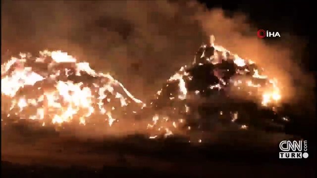 6 bin balya saman alev alev yandı | Video
