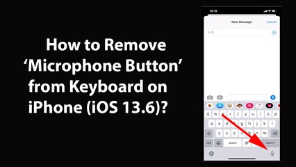 How to Remove Microphone Button from Keyboard on iPhone (iOS 13.6)?