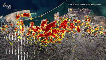 NASA Maps Damage of the Beirut Explosion from Space