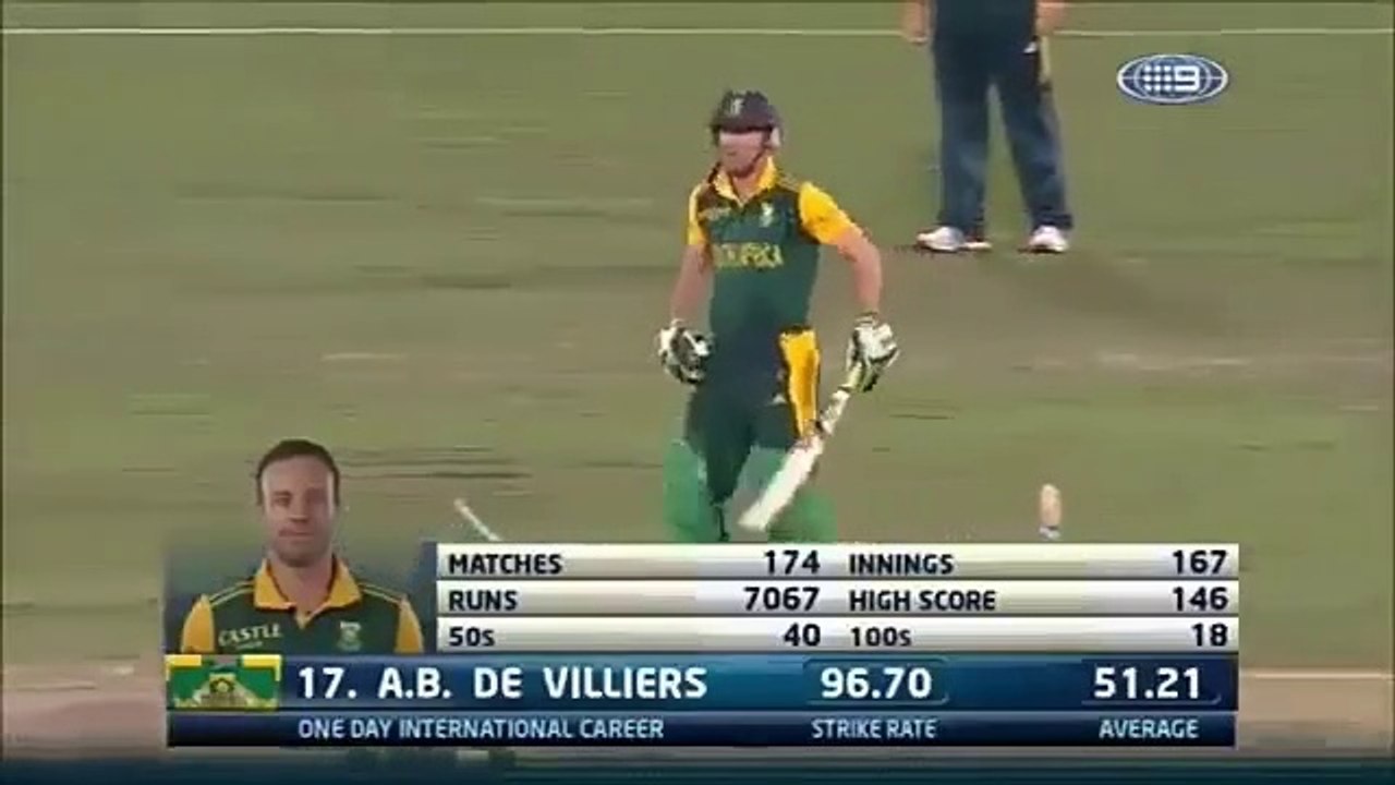Ab diviliars 54 run batting video vs Australia