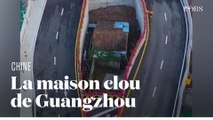 Une chinoise refuse de quitter sa maison, le pont autoroutier se construit autour