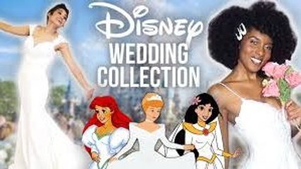 We Try On Disney’s NEW Princess Wedding Dresses!!!`