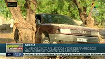Grecia: intensas lluvias dejan 5 muertes y dos desaparecidos