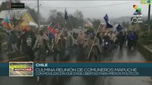 Chile: culmina reunión de comuneros mapuches con marcha
