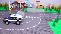 Lego Wrong Police cars and trucks, concrete mixer truck, fire truck, Brick Building video for Kids