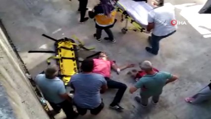 Motosiklet sürücüsü 4 metre yükseklikten beton zemine çakıldı