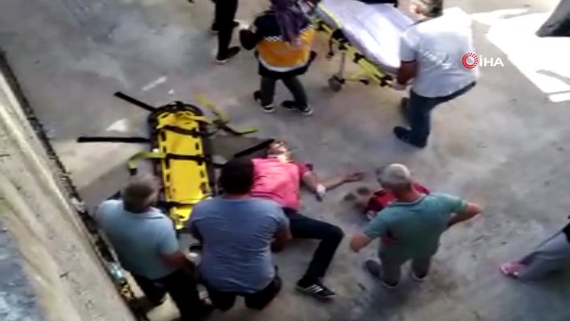 Motosiklet sürücüsü 4 metre yükseklikten beton zemine çakıldı