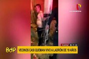 Huaraz: policías salvan a presunto ladrón que iba a ser quemado por vecinos