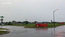 Lighting from severe thunderstorm 'Derecho' in Iowa