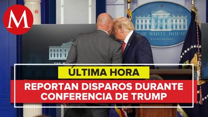 Interrumpen conferencia de Trump por disparos afuera de la Casa Blanca