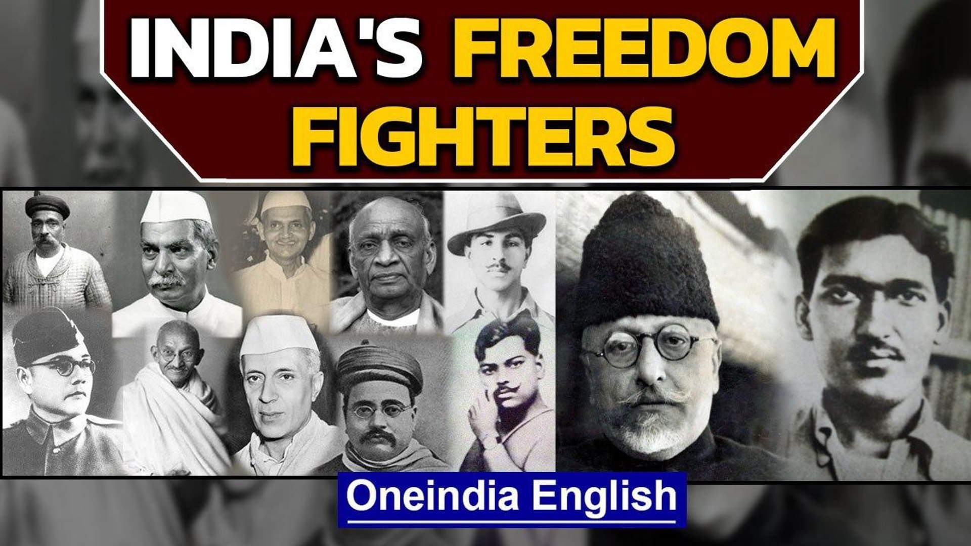 A look at the freedom fighters who played a key role in India's freedom  struggle | Oneindia News - video Dailymotion