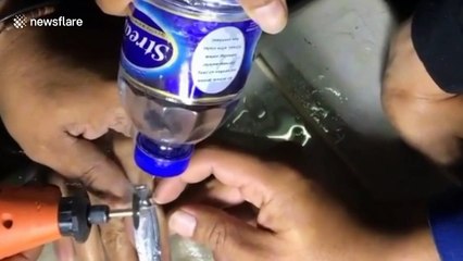 Firefighters Rescue Man by Sawing Off Stuck Ring in Jakarta 🔥