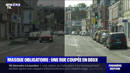 Download Video: Une rue coupée en deux car les villes de Lomme et Lambersart ne s'accordent pas sur le port du masque obligatoire