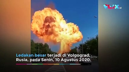 Ledakan Dahsyat di Rusia, Api Setinggi Gedung 9 Lantai
