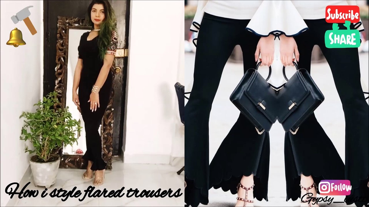HOW I STYLE : FLARED TROUSER/PANTS/LOOKBOOK (हिंदी)