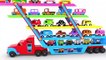 Colors for Children to Learn with Car Transporter Toy Street Vehicles - Educational Videos_2