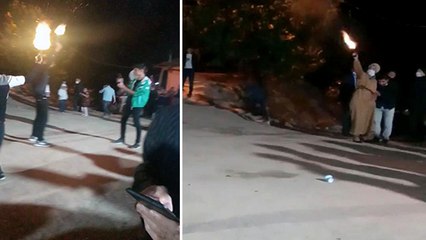 Düğünde dehşet görüntüler. Dakikalarca kadın erkek havaya ateş ettiler