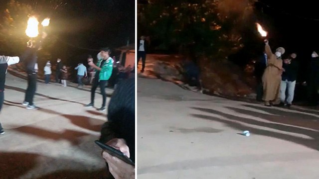 Düğünde dehşet görüntüler. Dakikalarca kadın erkek havaya ateş ettiler