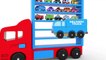 Colors for Children to Learn with Truck Transporter Toy Street Vehicles