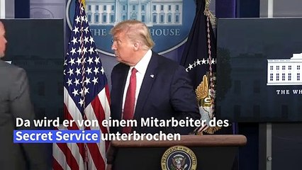 Schüsse am Weißen Haus - Trump bricht Pressekonferenz ab