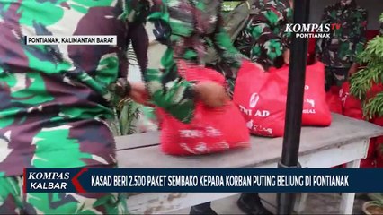 Korban Puting Beliung Terima Bantuan 2.500 Sembako dari Kepala Staf TNI AD
