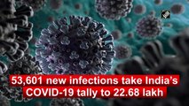 53,601 new infections take India’s COVID-19 tally to 22.68 lakh