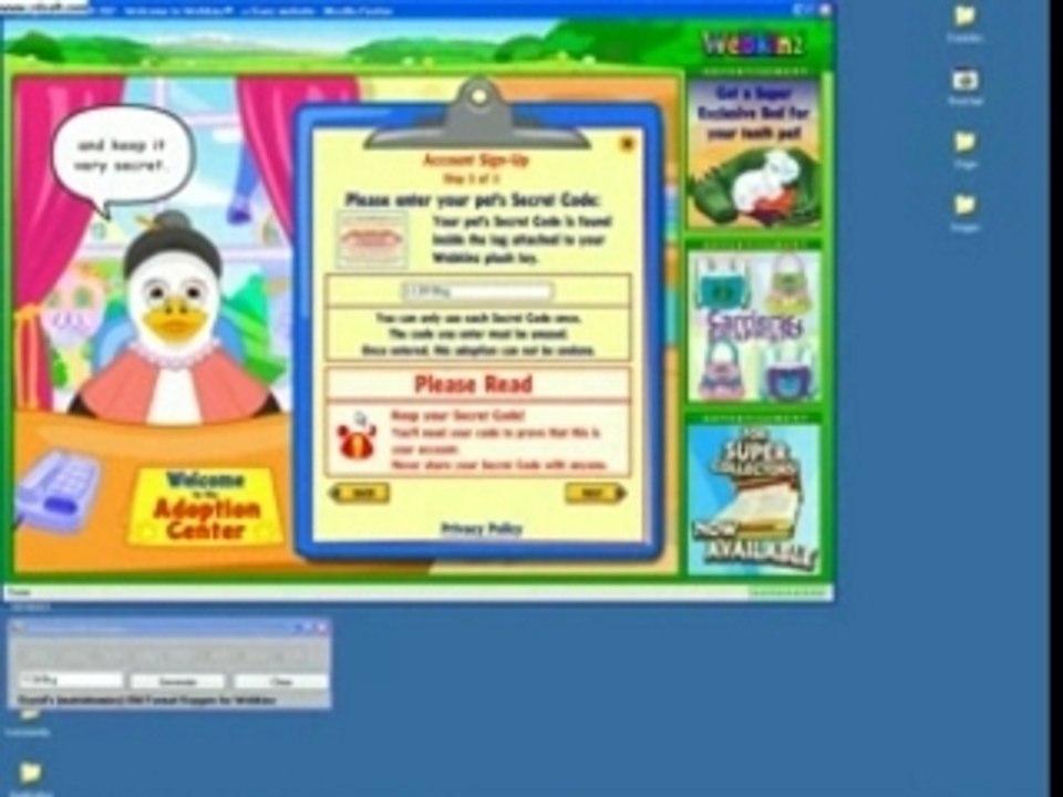 Webkinz Secret codes and recipes