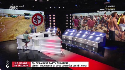 Le monde de Macron : Fin de la rave en Lozère, départ progressif et sous contrôle des fêtards - 11/08