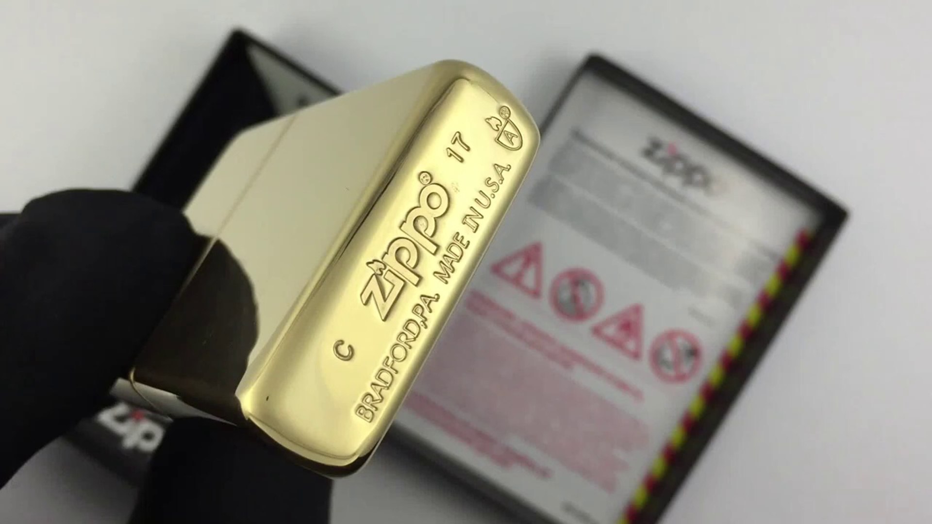 ⁣Зажигалка Zippo (Зиппо) HIGH POLISH BRASS ARMOR 169