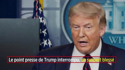 Le point presse de Trump interrompu, un suspect blessé