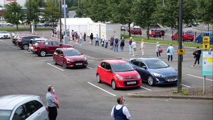 Public visit Burnley's Covid testing site