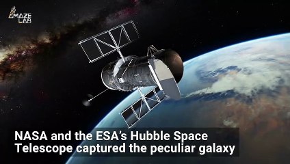 Hubble Captures Peculiar Galaxy Creating a Ring of Stellar Wildfire