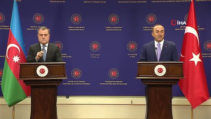 Dışişleri Bakanı Çavuşoğlu, Azerbaycanlı mevkidaşı ile ortak basın toplantısında açıklamalarda bulundu
