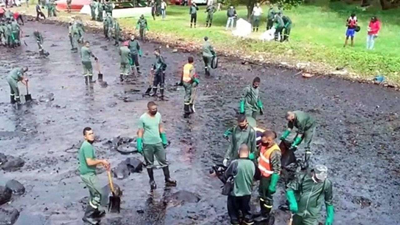 Miles de mauricianos tratan de proteger su isla del derrame de petróleo
