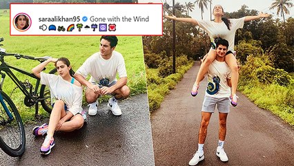 Sara Ali Khan Enjoys Cycling In The Rain