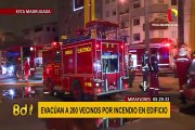 Miraflores: 200 vecinos fueron evacuados por incendio en edificio