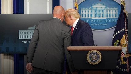 US President Trump escorted from briefing after shooting outside White House