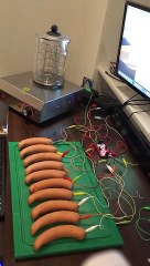 Il a fabriqué un piano avec des saucisses